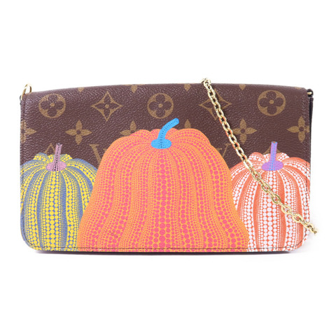 LOUIS VUITTON Monogram LV x YK Felicie Pochette金扣鏈帶肩背袋