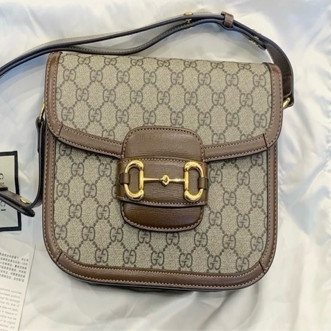 Gucci古馳 Horsebit 1955系列馬鞍包中號