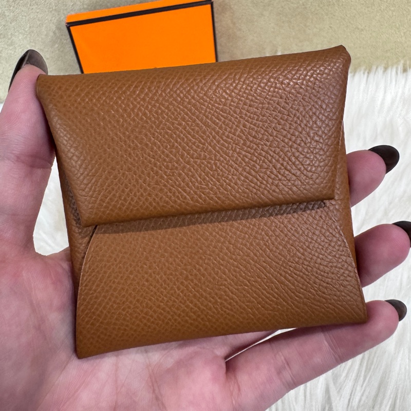 Hermes Bastia 金棕銀Epson零錢包 飾品袋 近全新-1