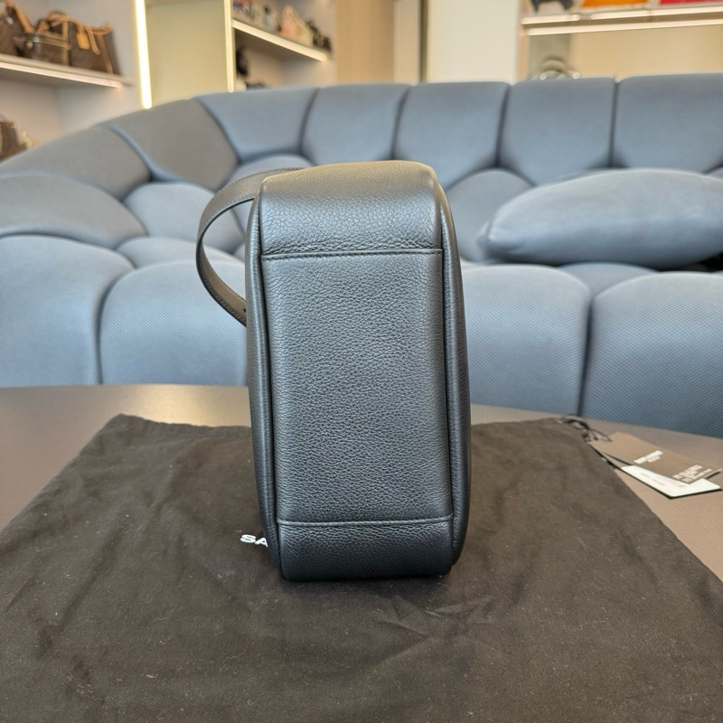 YSL聖羅蘭 hobo水桶包腋下包 黑金小號22-4