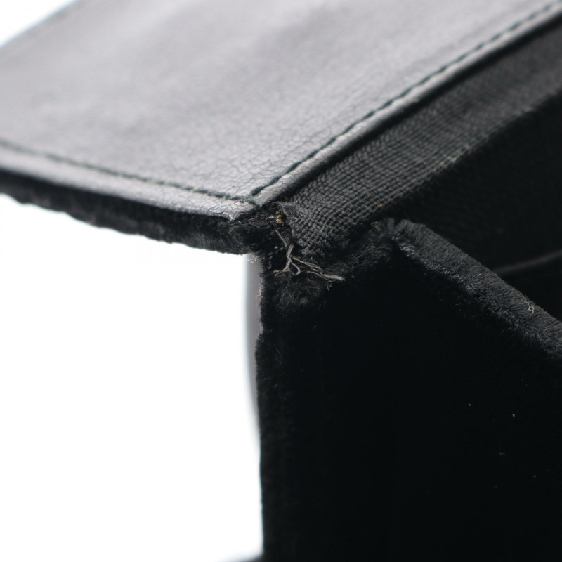 FENDI 女士黑色絲絨皮革手提包（二手）-5