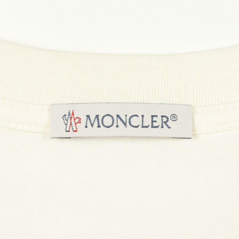 MONCLER Logo T卹 8C00022 純棉 米色 #XS 二手女款-2