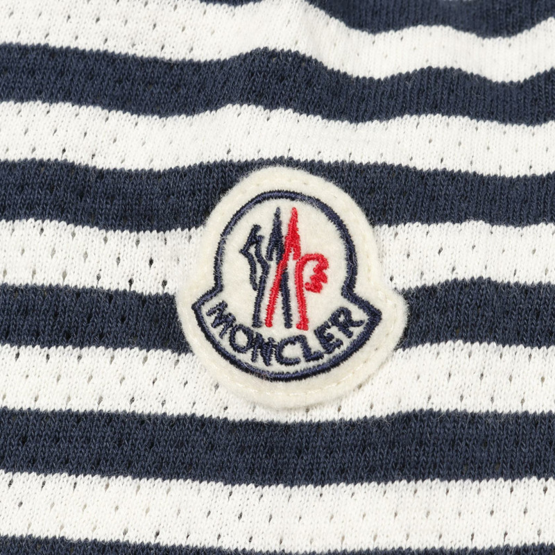 MONCLER 條紋T卹 8C00017 純棉 海軍藍 白色 #S 二手 男款-5