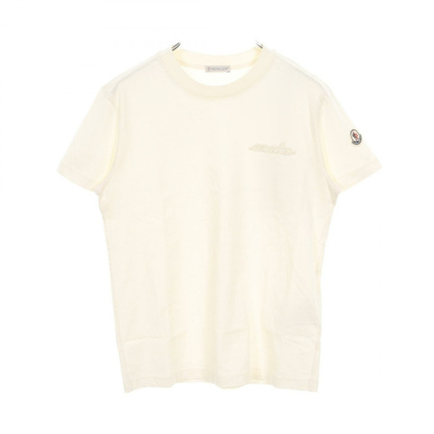MONCLER 珠飾短袖T卹 8C00013 純棉 米色 #XS 二手女款