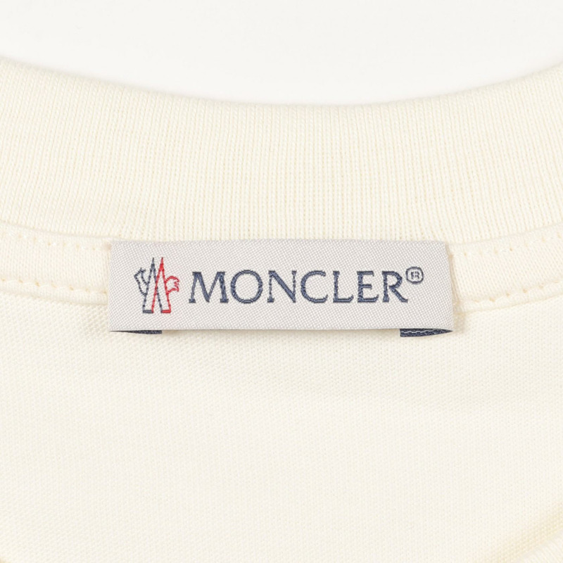 MONCLER 珠飾短袖T卹 8C00013 純棉 米色 #XS 二手女款-2
