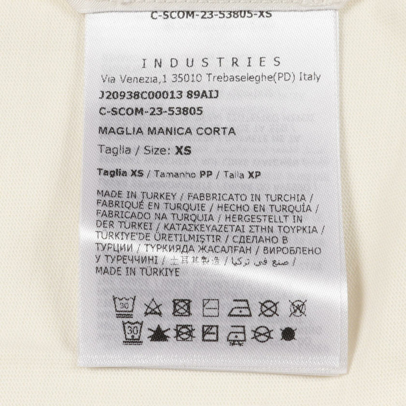 MONCLER 珠飾短袖T卹 8C00013 純棉 米色 #XS 二手女款-4