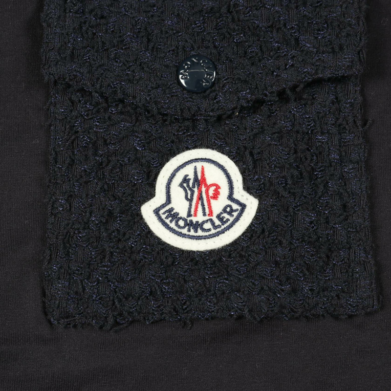 MONCLER Logo 短袖T卹 8C00022 純棉 海軍藍 #S 二手 女款-5