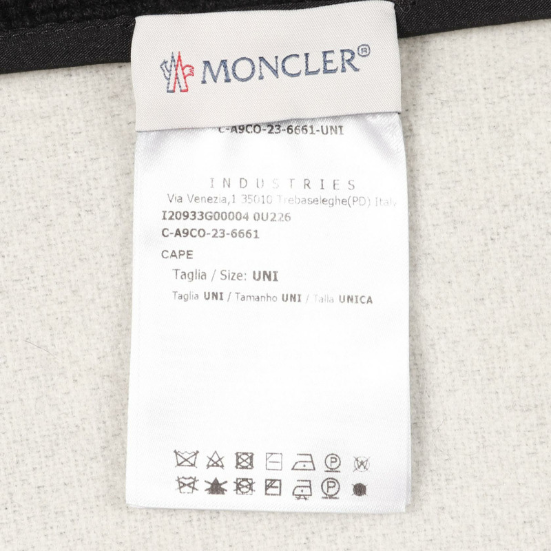 MONCLER 針織披肩斗篷，附流蘇，羊毛尼龍材質，黑色 #UNI 二手 女款-4