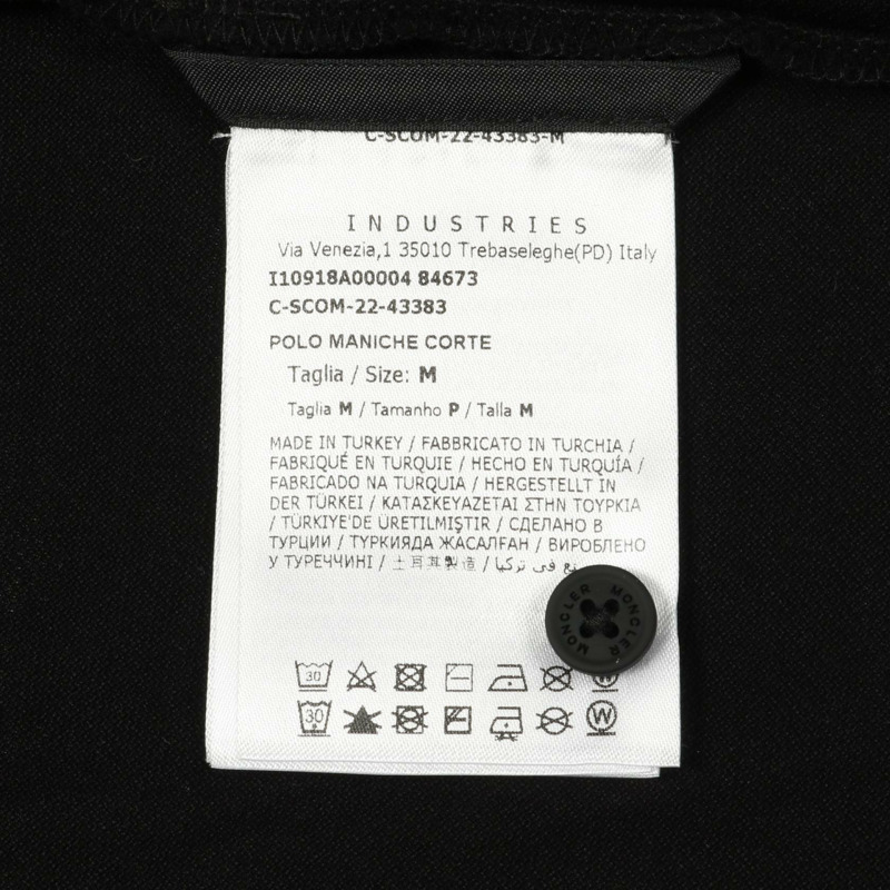 MONCLER Polo衫 8A00004 純棉 黑色 #M 二手男款-4