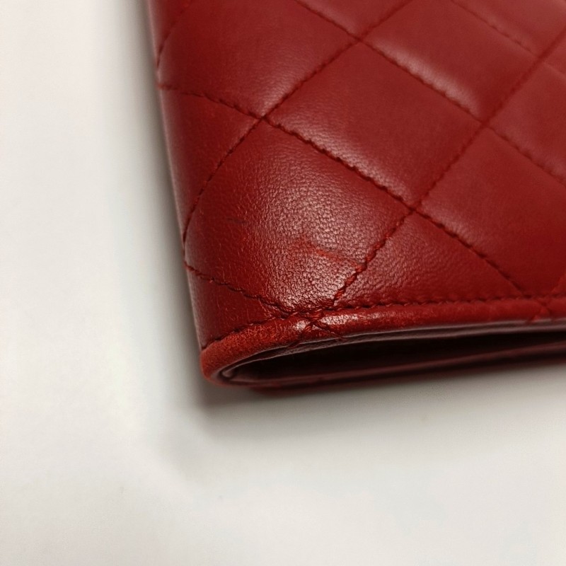 CHANEL BOY CHANEL紅色羊皮菱格紋絎縫單肩包 金色五金 22開 可拆卸肩帶-15