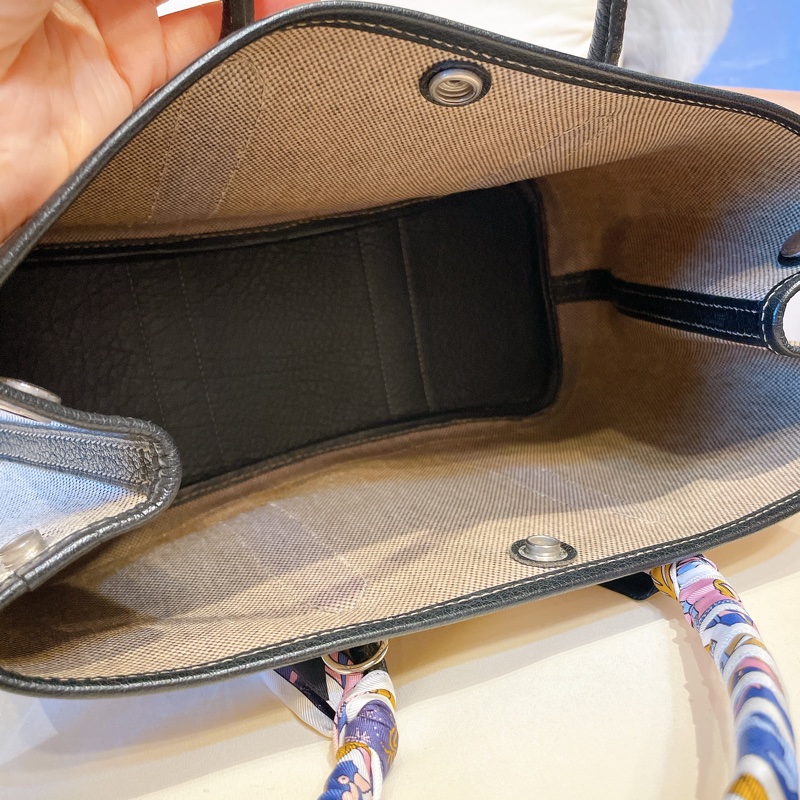 Hermes花園帆布黑白熊貓花園包30 Garden Party30-9