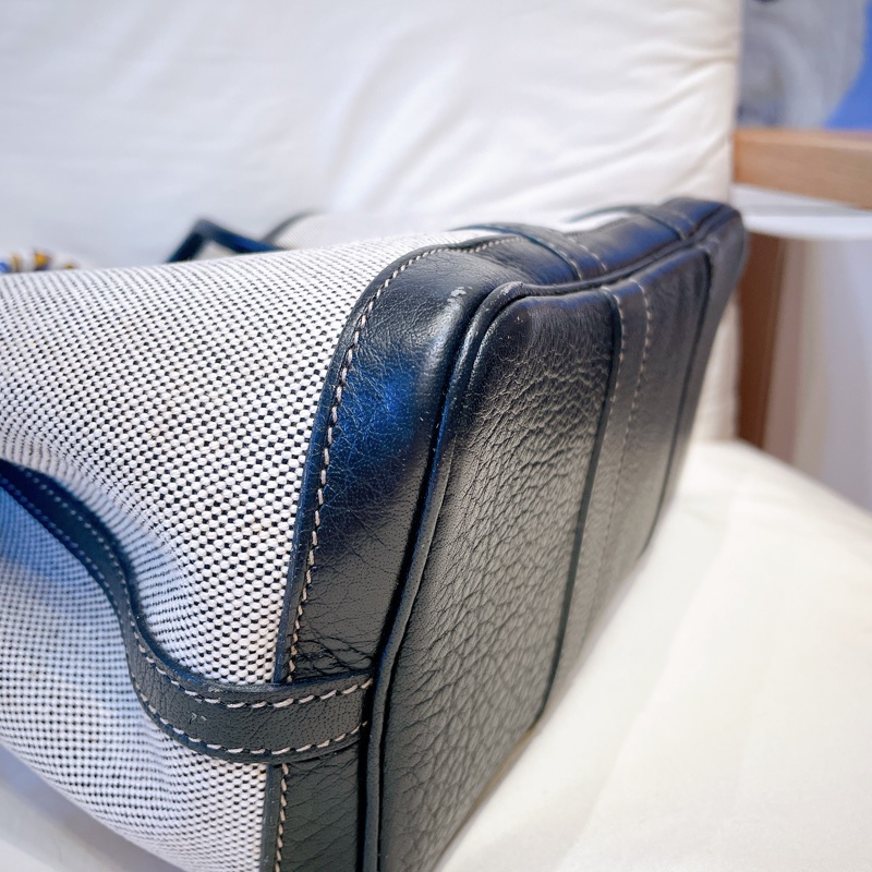 Hermes花園帆布黑白熊貓花園包30 Garden Party30-11