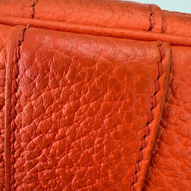 HERMES Garden Party 36 橙色帆布拼皮 手提包 X Stamp-9