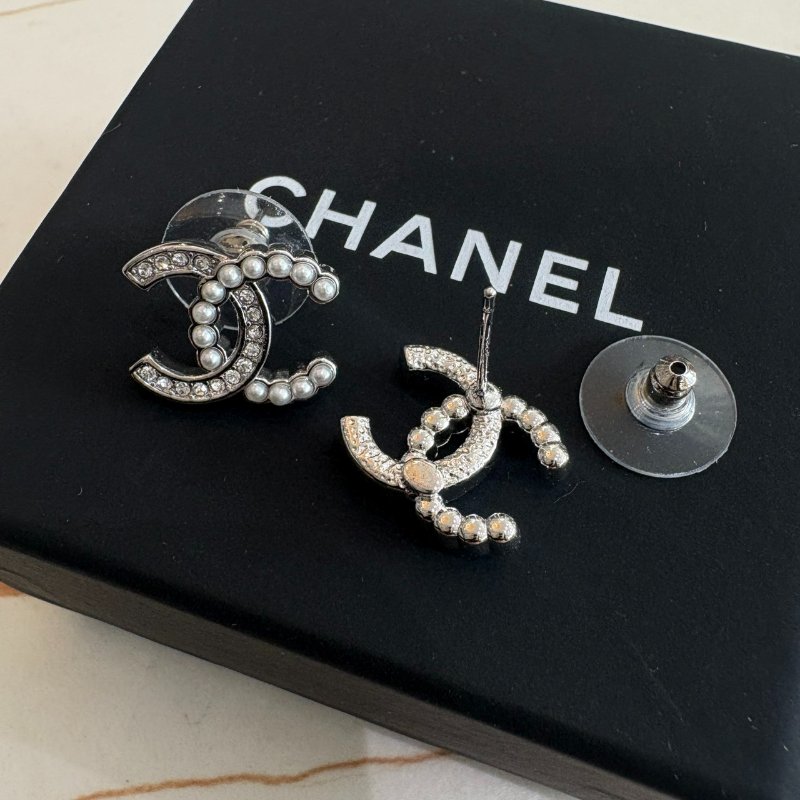 *SHIHNA名牌精品*CHANEL 雙C 珍珠水鑽耳環-2