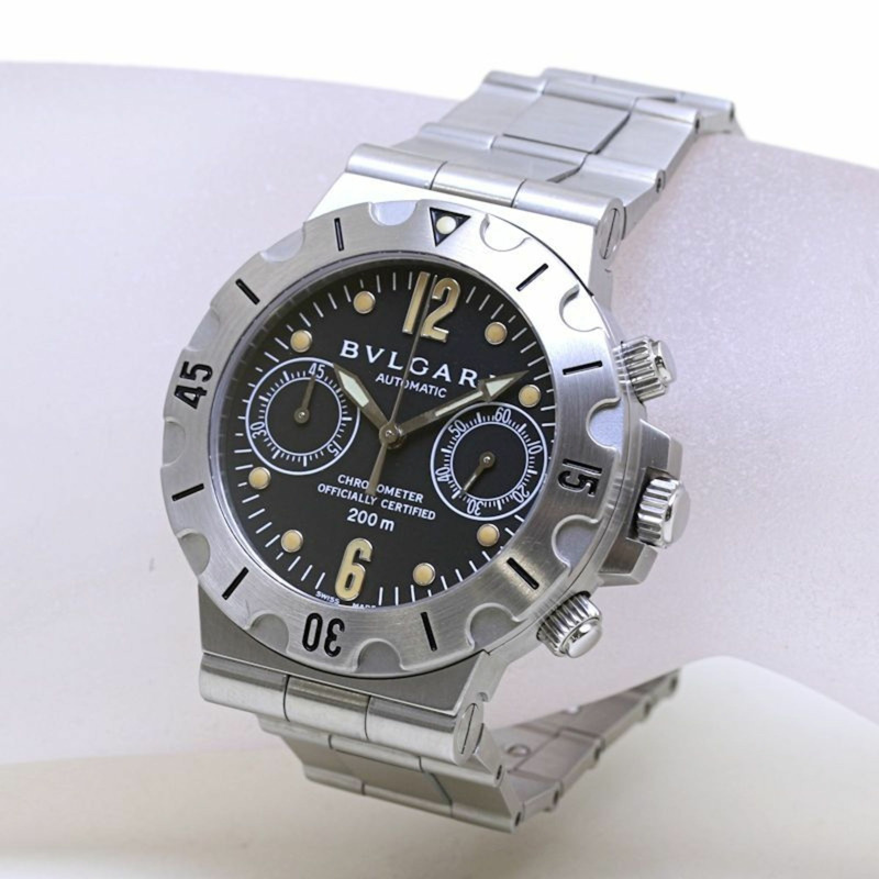 寶格麗 Diagono Scuba SC38SS/SLN SCB38S 男士精鋼腕錶 40153-1