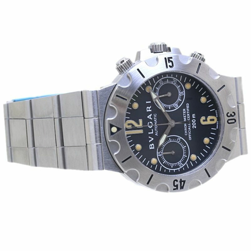 寶格麗 Diagono Scuba SC38SS/SLN SCB38S 男士精鋼腕錶 40153-4