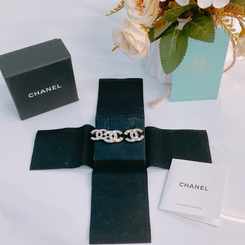 MS0381 CHANEL 香奈兒單logo跟雙logo 耳環SINGLE AND DOUBLE CC LOGO EARRINGS-10