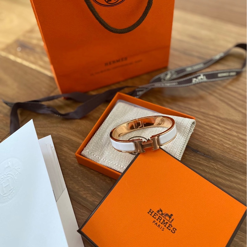 Hermes Clic H手環 奶油白-3