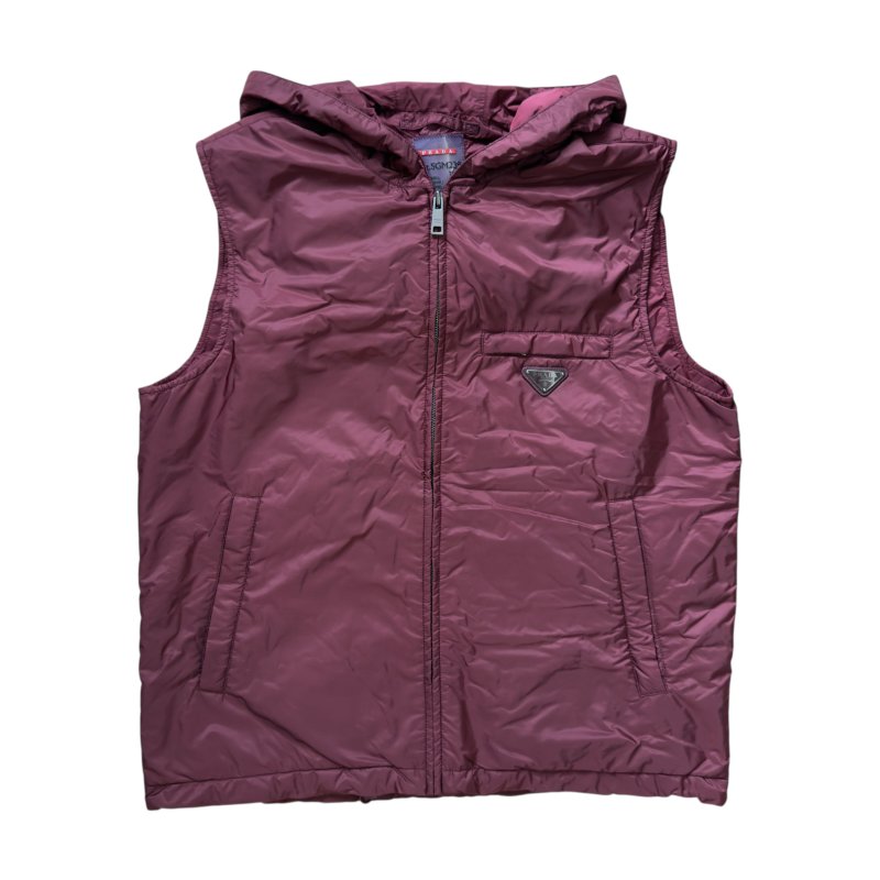 PRADA 三角標 背心 拉鏈外套-1