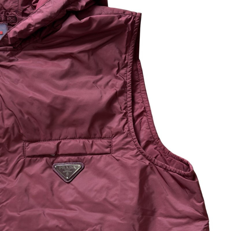 PRADA 三角標 背心 拉鏈外套-2