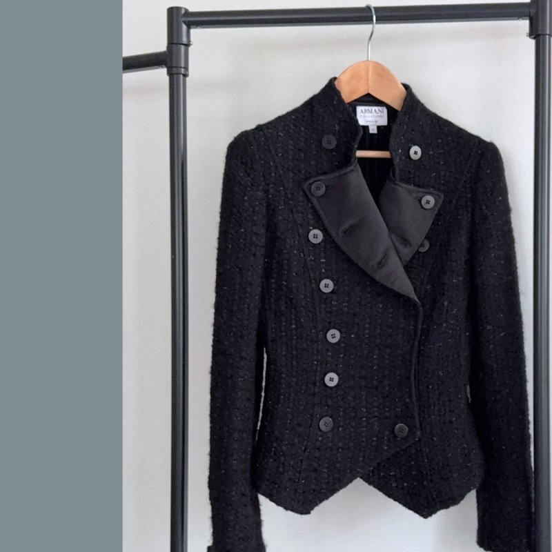 [二手近全新] Armani Collezioni 義大利製 羊毛西裝外套-5