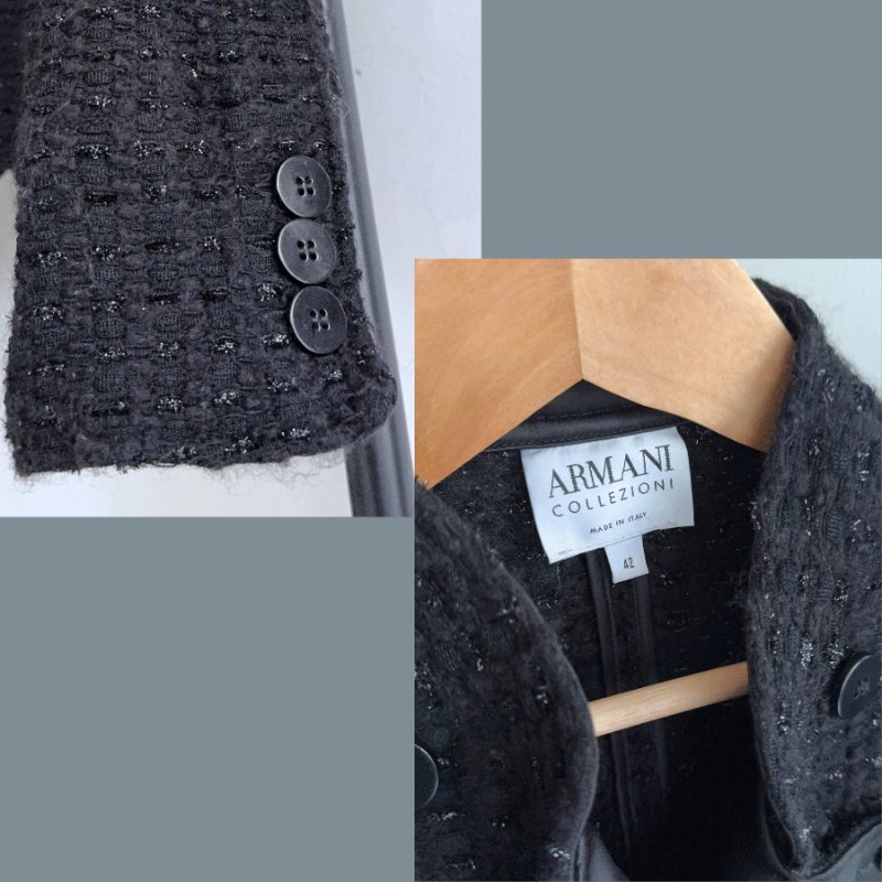 [二手近全新] Armani Collezioni 義大利製 羊毛西裝外套-7