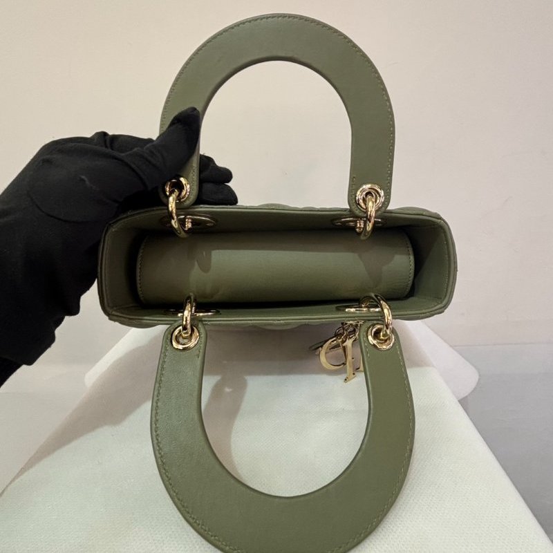 DIOR草綠色羊皮金釦My ABC Lady Dior-12