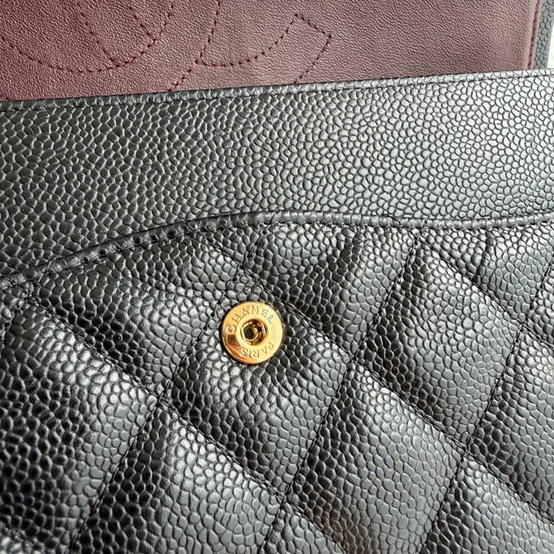 Chanel黑荔枝金雙C Jumbo 30公分-16