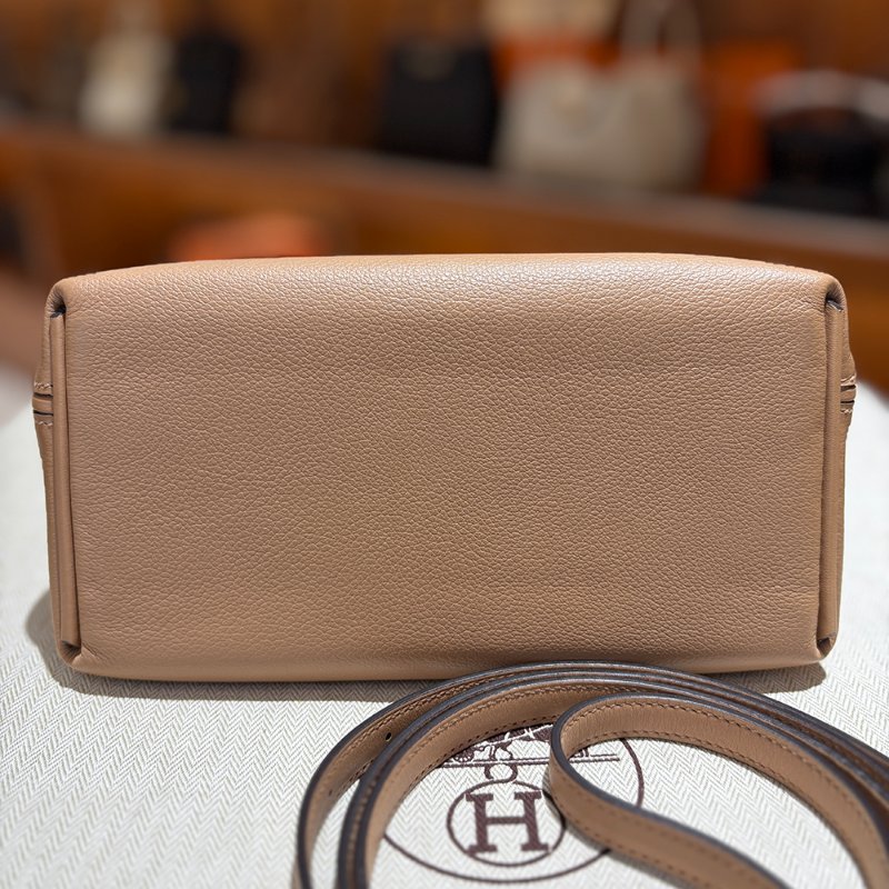 【現貨｜快速出貨】Hermès 愛馬仕 Mini 24/24 奶茶棕 Chai｜Evercolor × Swift｜Z刻2021年｜銀釦附原廠配件-6