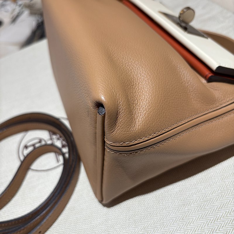 【現貨｜快速出貨】Hermès 愛馬仕 Mini 24/24 奶茶棕 Chai｜Evercolor × Swift｜Z刻2021年｜銀釦附原廠配件-7