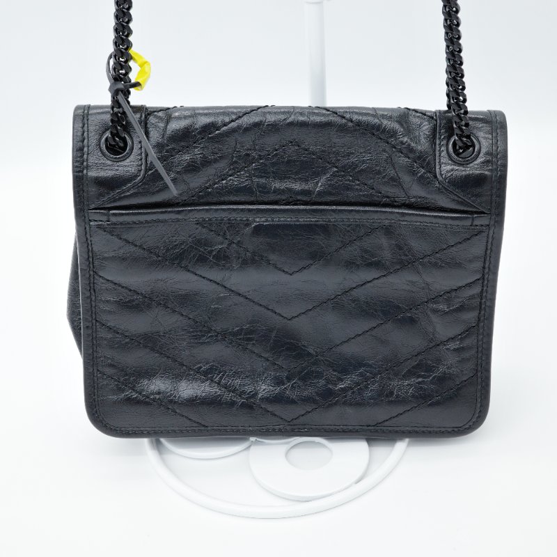 Saint Laurent 聖羅蘭 Niki 小號 SoBalck 黑色 牛皮 單肩包 鏈條包-1