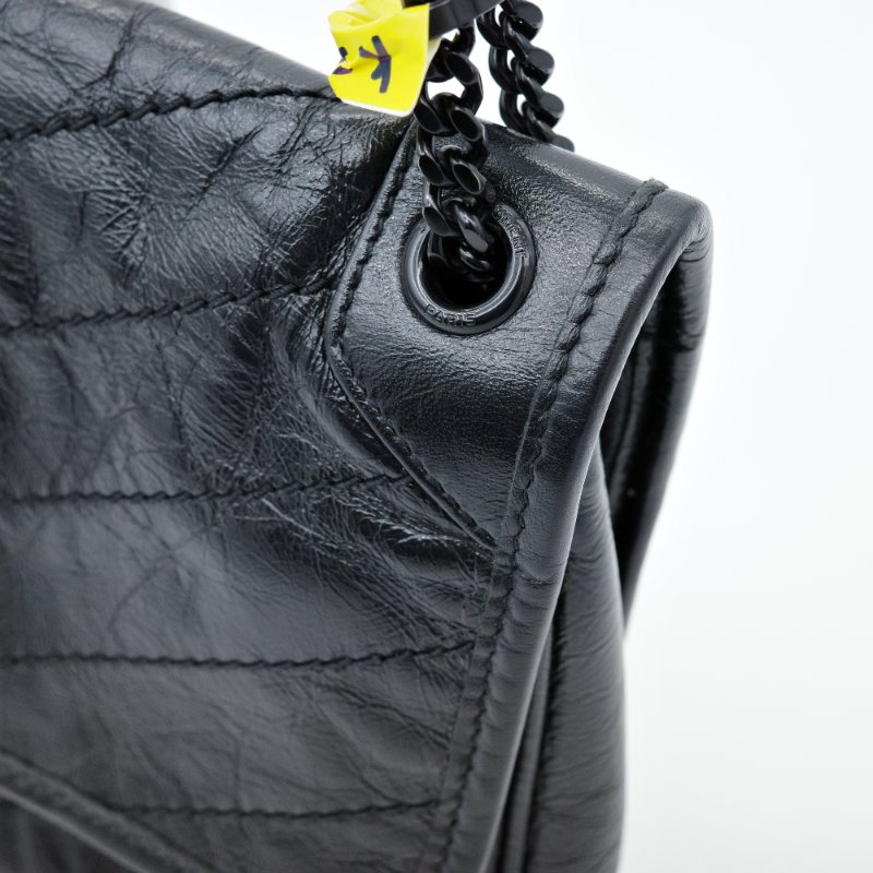 Saint Laurent 聖羅蘭 Niki 小號 SoBalck 黑色 牛皮 單肩包 鏈條包-5