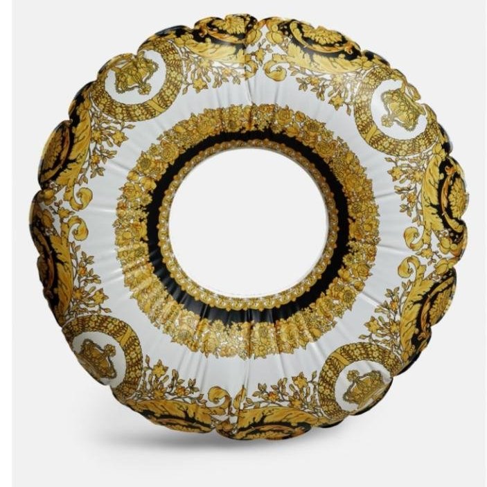 💎Han's house精品服飾💎 VERSACE 凡賽斯 女神頭 頂級黑牌 游泳圈 103 X 35 CM 現貨 原價7500-4