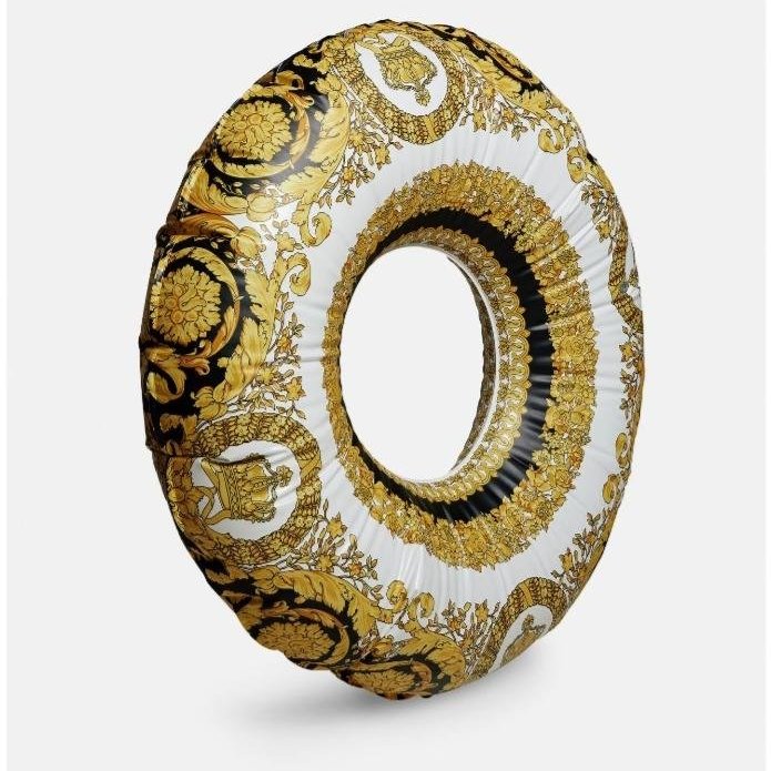 💎Han's house精品服飾💎 VERSACE 凡賽斯 女神頭 頂級黑牌 游泳圈 103 X 35 CM 現貨 原價7500-6