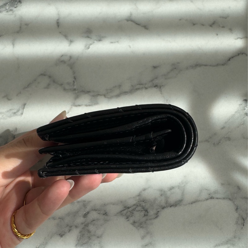 Gucci黑色金雙G marmont短夾  經典不敗-4