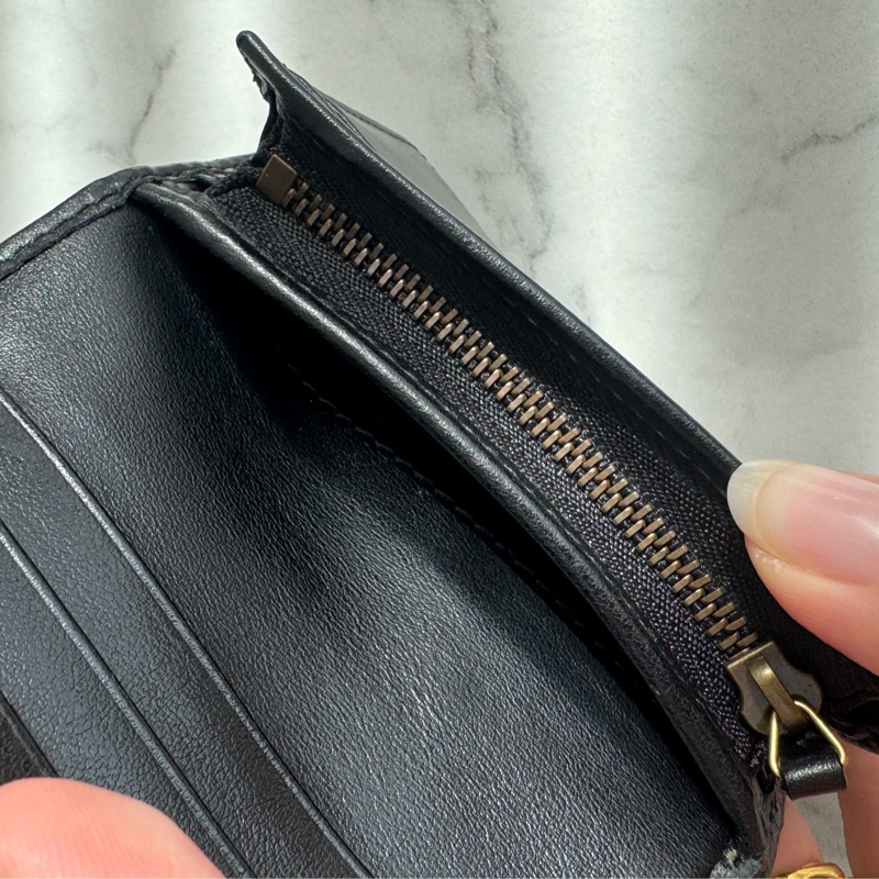 Gucci黑色金雙G marmont短夾  經典不敗-14