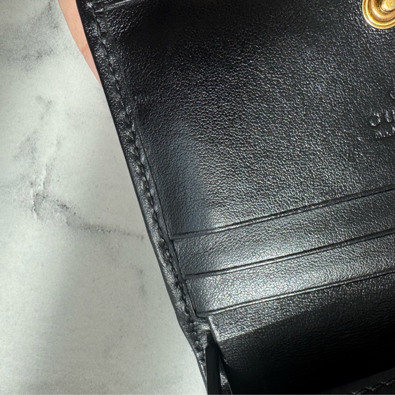 Gucci黑色金雙G marmont短夾  經典不敗-27