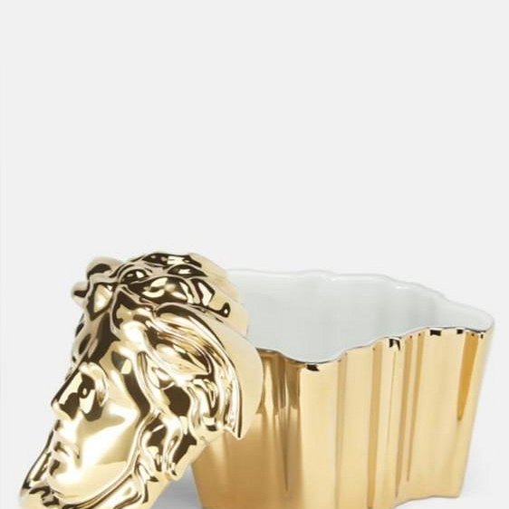 💎Han's house精品服飾💎 VERSACE 凡賽斯 LOGO 女王頭 瓷 收納盒 德國製造 現貨 原價10900-6