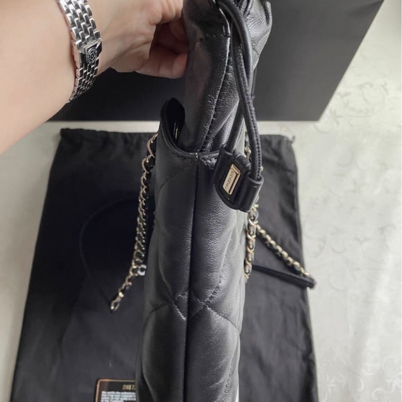Chanel 香奈兒/黑金福袋包/托特包/小號/99 新美品-3