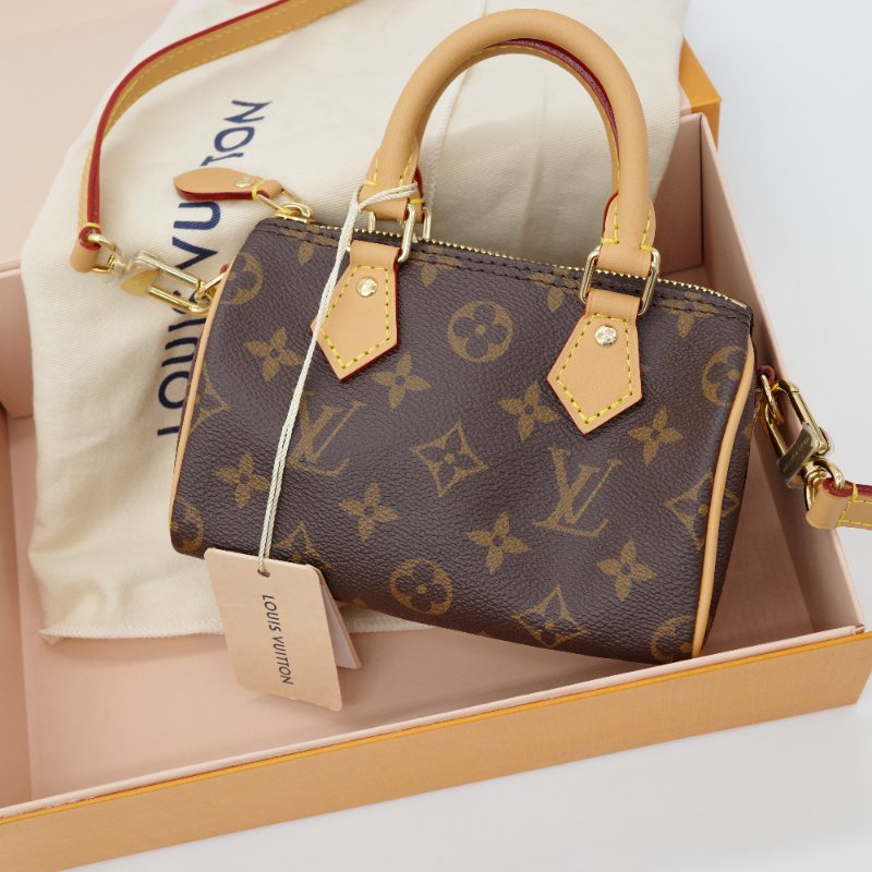 【超熱門精選🌟小編推薦】Louis Vuitton 路易威登 Speedy Nano 經典花紋 枕頭包 手提包 斜挎包 單肩包-0