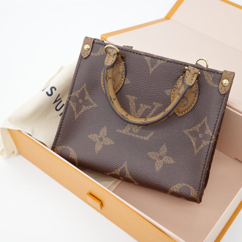 超級新呀₍•ʚ•₎•ʚ•₎【CP 精選🌟小編推薦】Louis Vuitton 路易威登 On the Go BB 經典花紋 雙色 手提包 斜挎包 單肩包-1