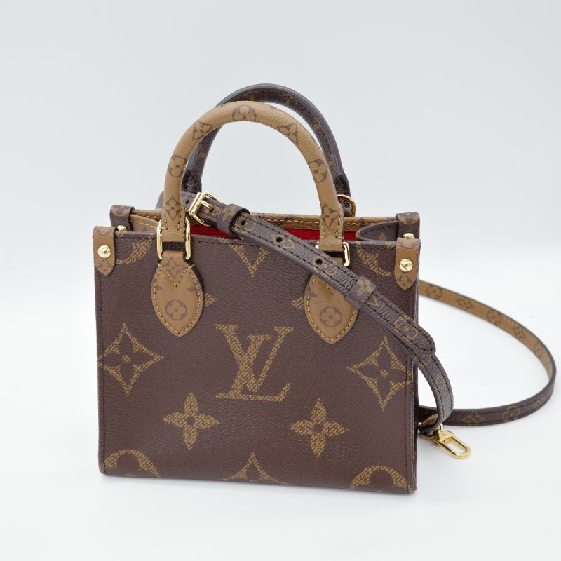 超級新呀₍•ʚ•₎•ʚ•₎【CP 精選🌟小編推薦】Louis Vuitton 路易威登 On the Go BB 經典花紋 雙色 手提包 斜挎包 單肩包-2