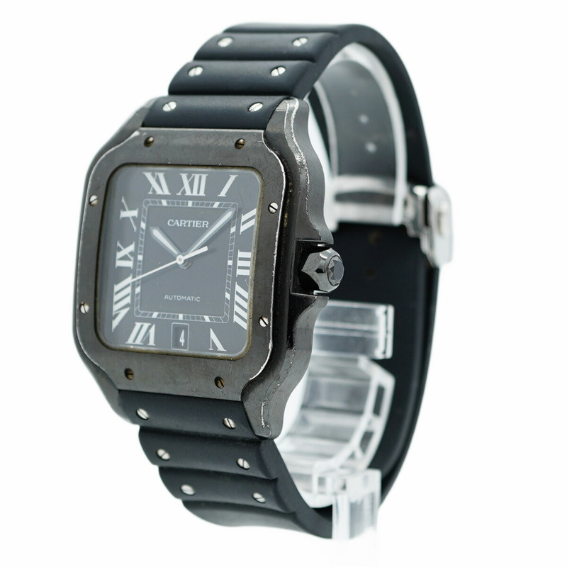 卡地亞 Santos LM WSSA0039 黑色錶盤男錶-2