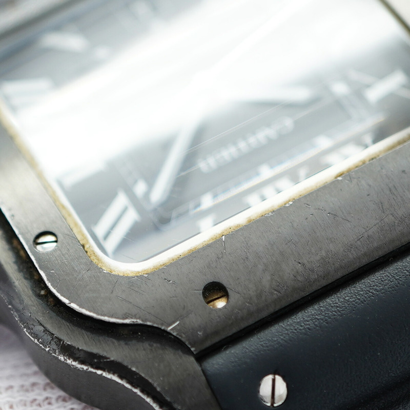 卡地亞 Santos LM WSSA0039 黑色錶盤男錶-6