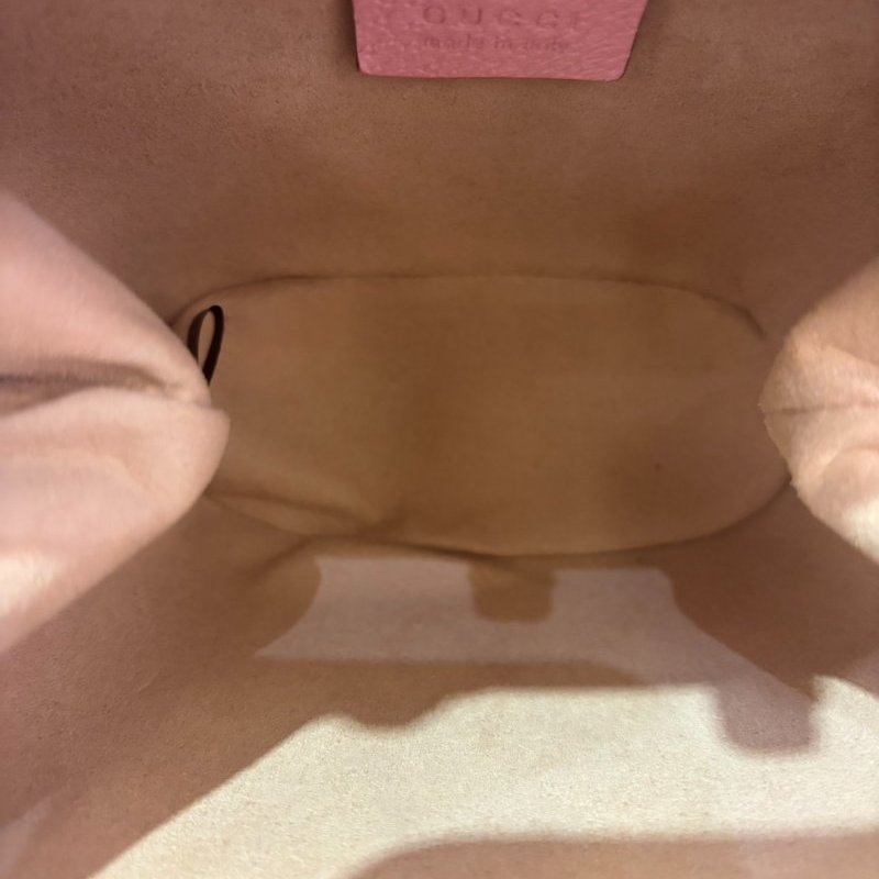 GUCCI粉牛皮硬殼竹桶鍊包-8