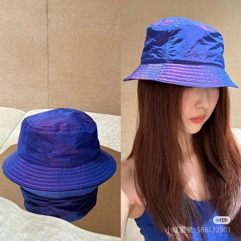 💎Han's house精品服飾💎Burberry 尼龍防水彩虹色 電光紫 漁夫帽 男女可帶  原價14900-0
