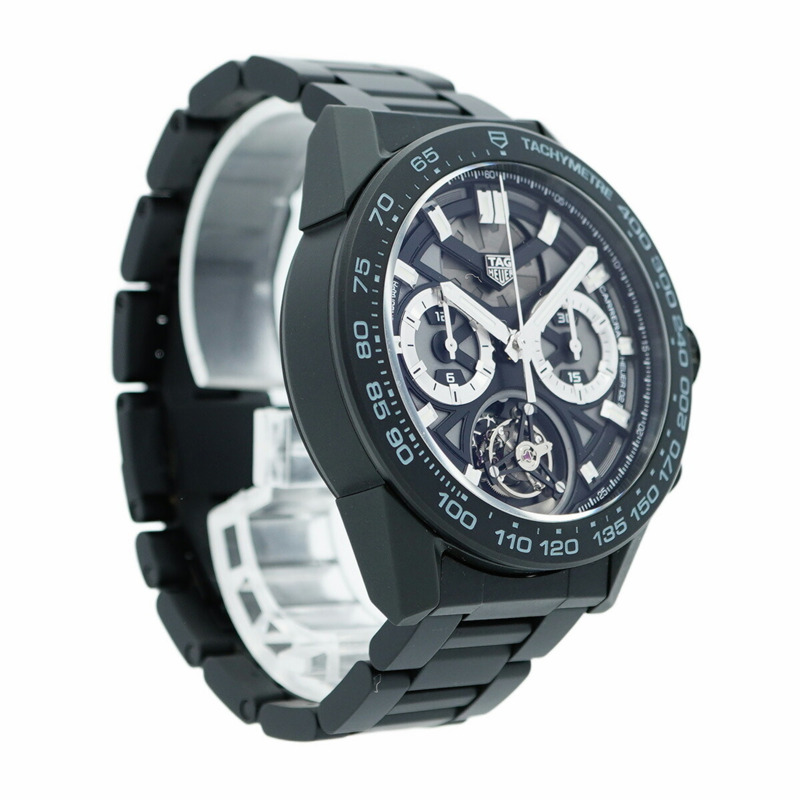 TAG Heuer 豪雅卡萊拉系列陀飛輪腕錶 CAR5A90 鏤空錶盤男士腕錶-3