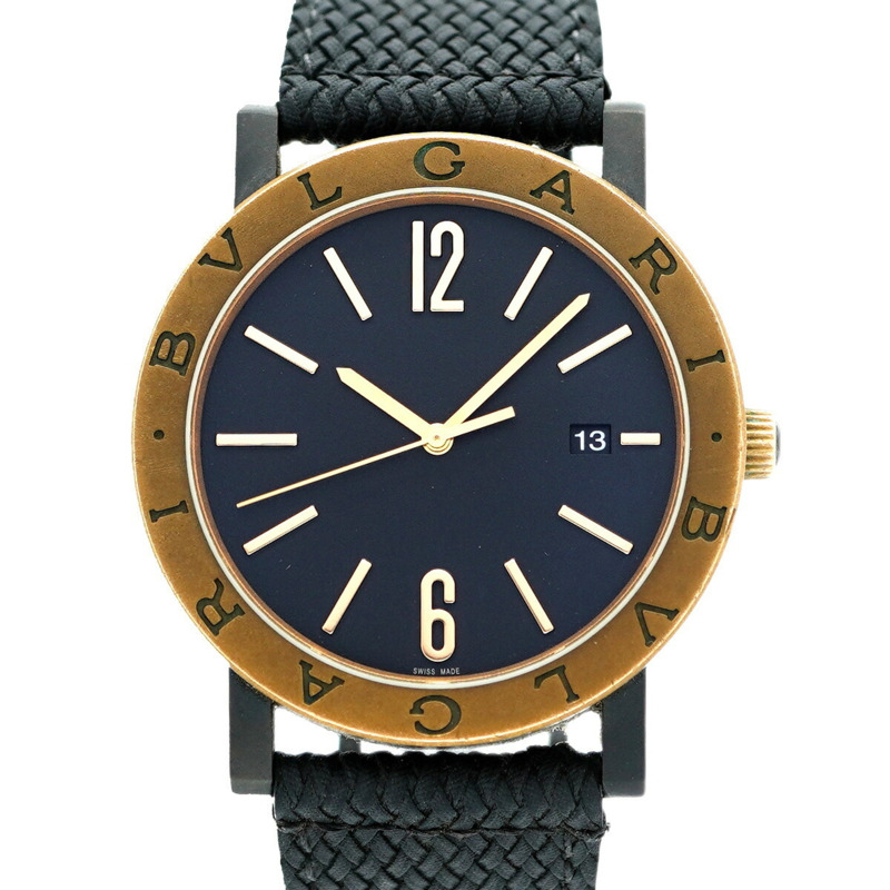 寶格麗 Solotempo 102931 BB41SB 黑色錶盤男士腕錶-0