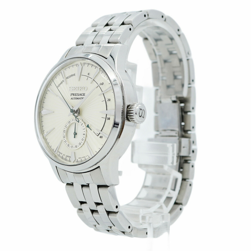 精工 Presage 4R57-00E0 SARY079 銀色錶盤男士腕錶-1