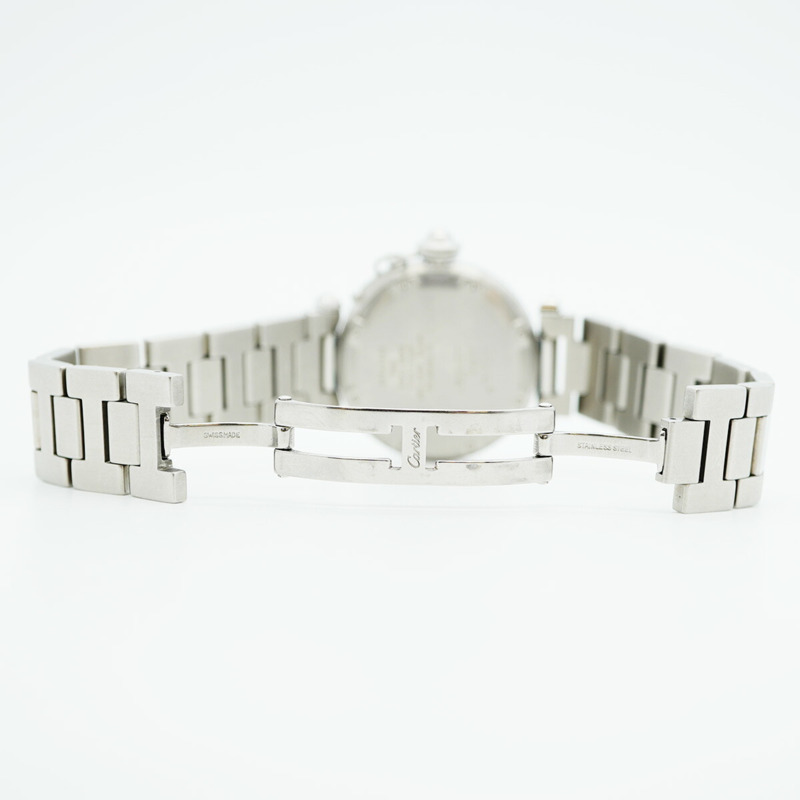 卡地亞 Pasha C W31023M7 銀色錶盤男士腕錶-3